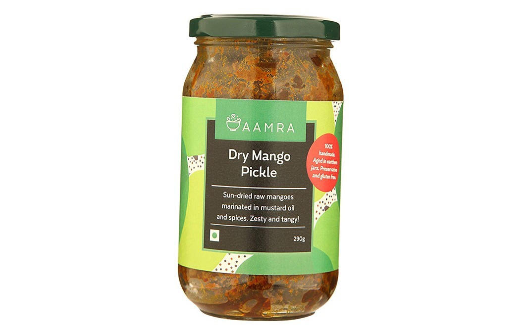 Aamra Dry Mango Pickle    Glass Jar  290 grams